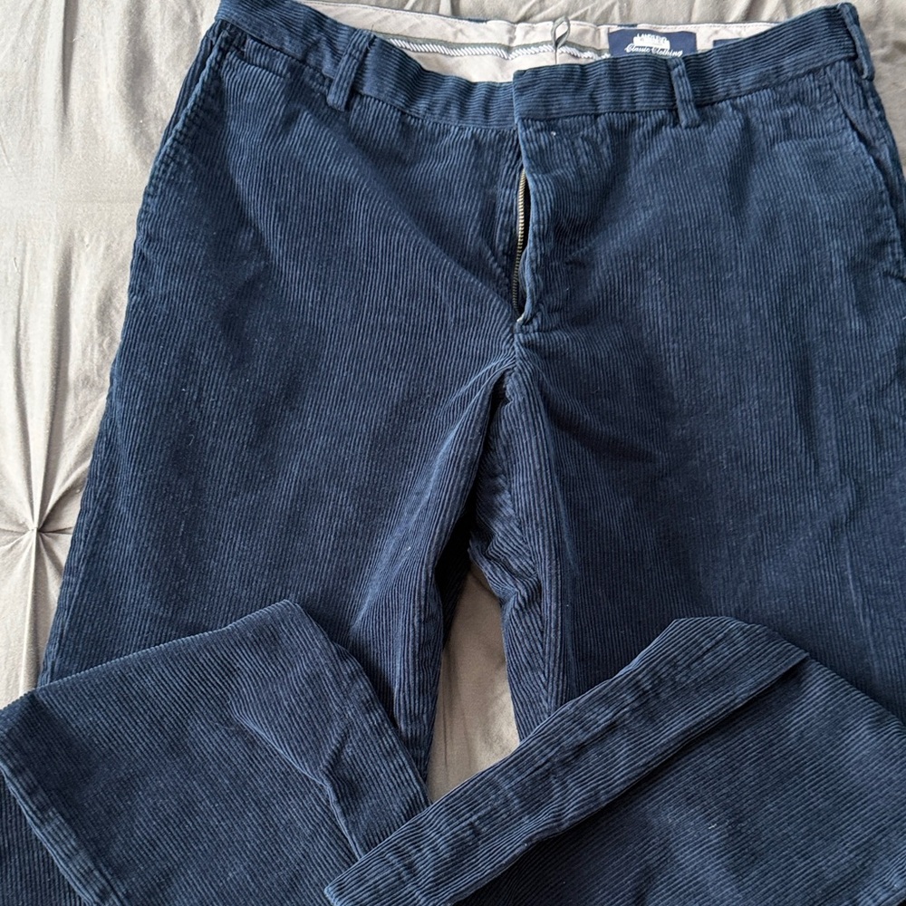 Lands' End Men's Navy Corduroy Pants